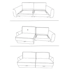 РАЗТЕГАТЕЛЕН ДИВАН - BALAMBA Н23, ШАМПАНСКО_10