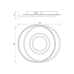 LED ПЛАФОН 230V МУЛТИФ. С ДИСТ. TILDA 88W 3000-6000K 5175_5