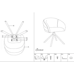 ТРАПЕЗЕН СТОЛ NAMKA - СВЕТЛОКАФЯВ ЗА WAL_7