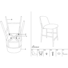 БАР СТОЛ - BANBAR, КРЕМ - 113 RS1_7