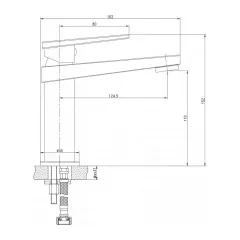 СМЕСИТЕЛ ЗА УМИВАЛНИК - ICF, 195053W_2