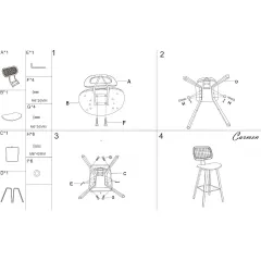 БАР СТОЛ - CARMEN, 4029 - ОРЕХ/ЧЕРЕН_5