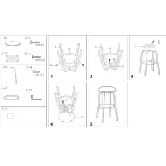 БАР СТОЛ - CARMEN 4030, ОРЕХ/ЧЕРЕН_3