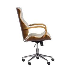 ПРЕЗИДЕНТСКИ ОФИС СТОЛ CARMEN - 6402, ОРЕХ-КРЕМ_3