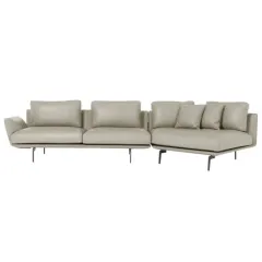 КОЖЕН ЪГЛОВ ДИВАН - GRAM LUX, БЕЖОВ_0