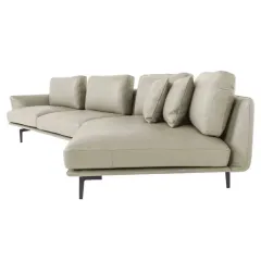 КОЖЕН ЪГЛОВ ДИВАН - GRAM LUX, БЕЖОВ_2