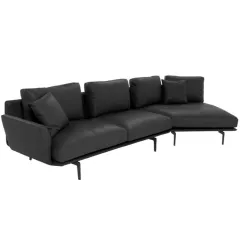 КОЖЕН ЪГЛОВ ДИВАН - GRAM LUX - ЧЕРЕН_1