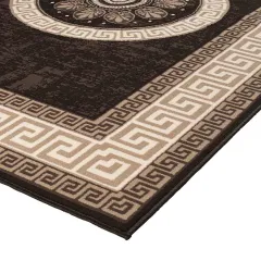 КИЛИМ - LANU, МЕАНДЪР, КАФЯВО, 100Х150 - 213514783_3