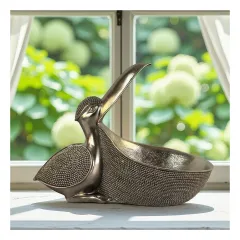 ДЕКОРАТИВНА ПОСТАВКА - ПТИЦА В ЗЛАТО, 20368-49 - 80034642_2