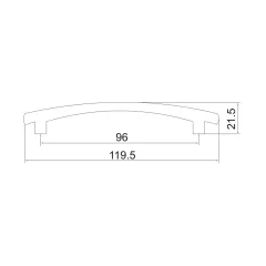 ДРЪЖКА - 5007/03, 96ММ МАТ ХРОМ - 040072_1