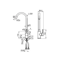 СМЕСИТЕЛ КУХНЕНСКИ - PHOENIX, WQ3W53350110104_1