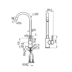 СМЕСИТЕЛ КУХНЕНСКИ - PHOENIX, WQ3W53350160104_1