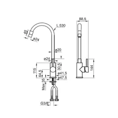 СМЕСИТЕЛ КУХНЕНСКИ - PHOENIX, WQ3W53350180104_1