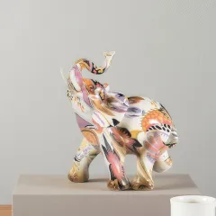 ДЕКОРАТИВНА СТАТУЕТКА - ШАРЕН СЛОН, 24468В 81035781_1