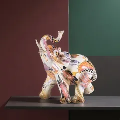 ДЕКОРАТИВНА СТАТУЕТКА - ШАРЕН СЛОН, 24468В 81035781_2