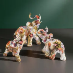 ДЕКОРАТИВНА СТАТУЕТКА - ШАРЕН СЛОН, 24468В 81035781_3