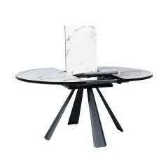 РАЗТЕГАТЕЛНА ТРАПЗЕЗНА МАСА - DOMINIK, БЯЛ_1