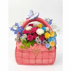 ГРАДИНСКА ФИГУРА С КАШПА - РОЗОВА ЧАНТА, 068-1045_1