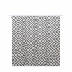 ЗАВЕСА ЗА БАНЯ - PEVA, СИВИ РОМБОВЕ / 71108090_0