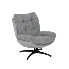 КРЕСЛО С ТАБУРЕТКА - CHAVES, СИВ_3