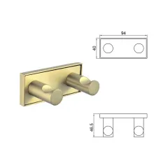 ЗАКАЧАЛКА ДВОЙНА - MODENA BRUSH GOLD, 3853-2BG_3