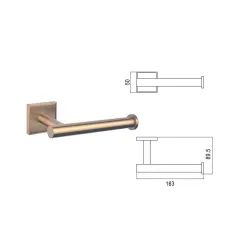 ПОСТАВКА ЗА ТОАЛЕТНА ХАРТИЯ - MODENA BRUSH, ROSE GOLD / 3851-1BRG_3
