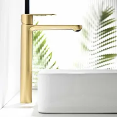 СМЕСИТЕЛ ЗА УМИВАЛНИК - ТРЕНТО, BRUSH GOLD / 111321_1
