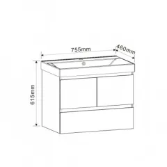PVC ШКАФ DAVIDE 9046 + УМИВАЛНИК 5953W - 76СМ._3