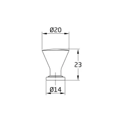 ДРЪЖКА ТИП КОПЧЕ - 800-D20, ЧЕТКАН НИКЕЛ - 25525_3